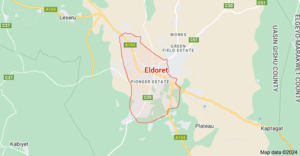 Map of Eldoret Municipality